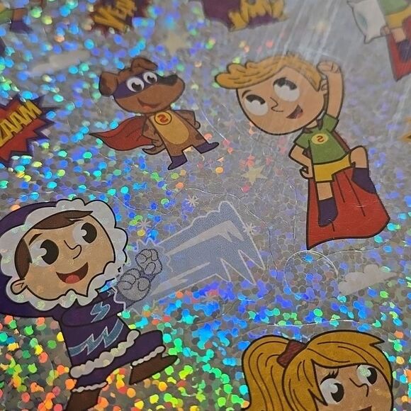 Jot Glitter hero boy girl sparkling sparkle shine fun Stickers 1-Pack unisex - Picture 8 of 14